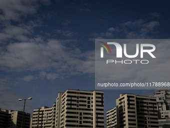 A view of housing complexes in the Chigger neighborhood in northwestern Tehran, Iran, on November 17, 2024. (