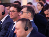 Hendrik Wust, NRW state minister president, and Oleksii Makeiev, Ukraine's Ambassador to Germany, attend the opening of the Ukraine Conferen...