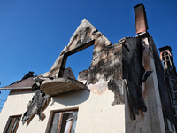 A house is damaged by a large-scale Russian missile strike in the Odesa region, Ukraine, on November 17, 2024. In the recent massive attack,...