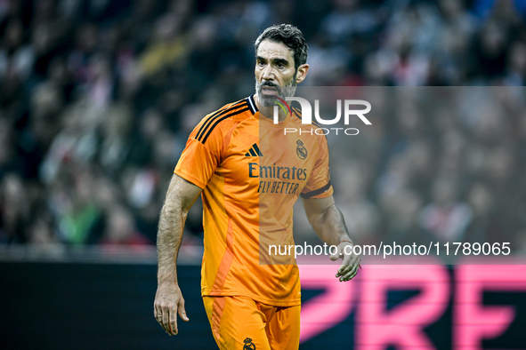 Real Madrid CF legend Fernando Sanz participates in the match between Ajax Legends and Real Madrid Legends at the Johan Cruijff ArenA for th...