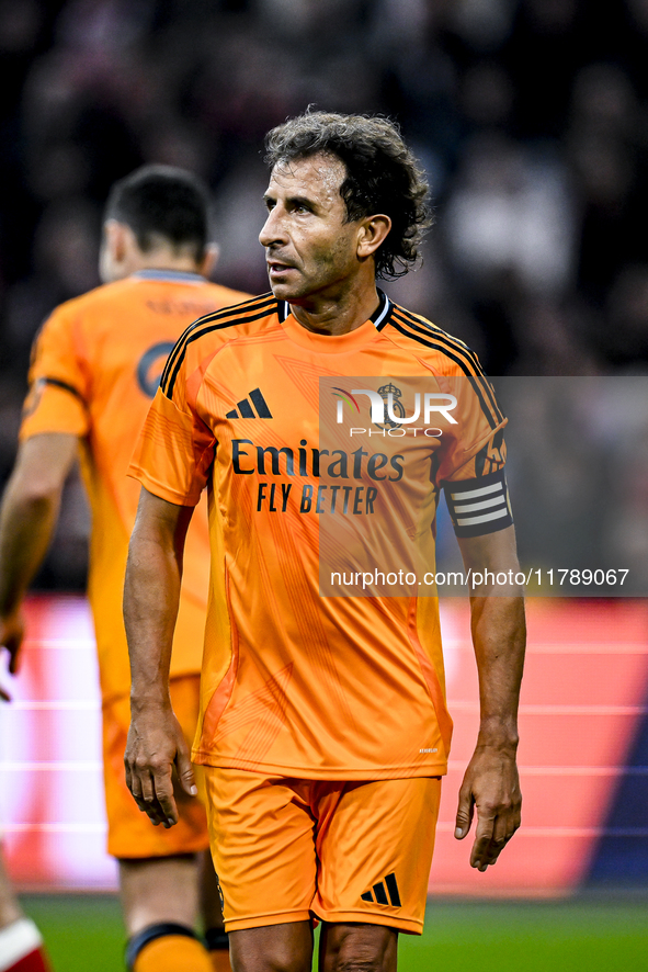 Real Madrid CF legend player Luis Milla participates in the match between Ajax Legends and Real Madrid Legends at the Johan Cruijff ArenA fo...