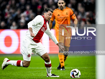 AFC Ajax Amsterdam legend Shota Arveladze participates in the match between Ajax Legends and Real Madrid Legends at the Johan Cruijff ArenA...