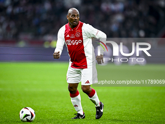 AFC Ajax Amsterdam legend Aron Winter participates in the match between Ajax Legends and Real Madrid Legends at the Johan Cruijff ArenA for...