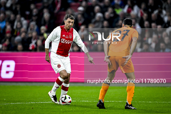 AFC Ajax Amsterdam legend Shota Arveladze participates in the match between Ajax Legends and Real Madrid Legends at the Johan Cruijff ArenA...