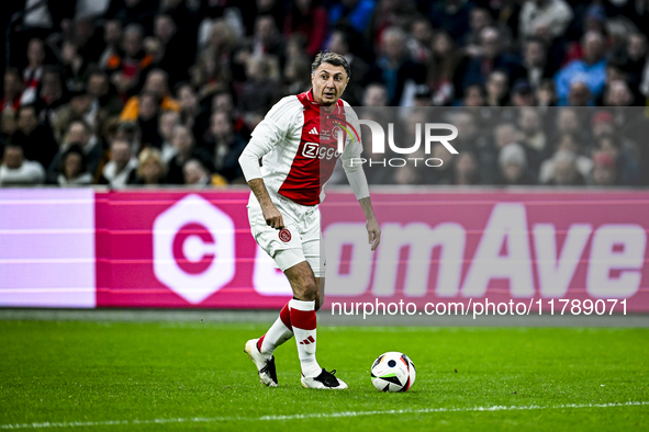 AFC Ajax Amsterdam legend Shota Arveladze participates in the match between Ajax Legends and Real Madrid Legends at the Johan Cruijff ArenA...