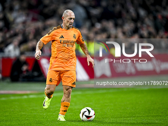 Real Madrid CF legend player Pedro Munitis participates in the match between Ajax Legends and Real Madrid Legends at the Johan Cruijff ArenA...