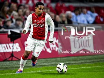 AFC Ajax Amsterdam legend Urby Emanuelson participates in the match between Ajax Legends and Real Madrid Legends at the Johan Cruijff ArenA...