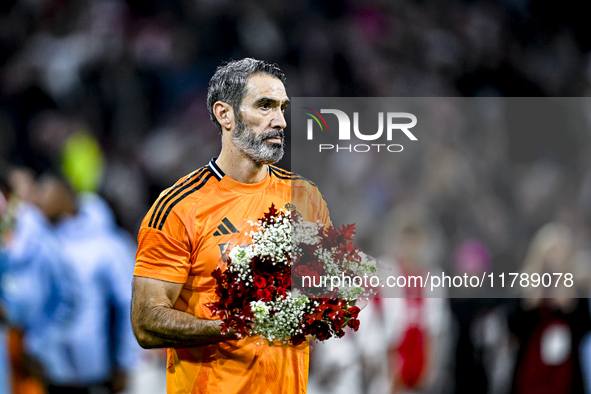 Real Madrid CF legend Fernando Sanz participates in the match between Ajax Legends and Real Madrid Legends at the Johan Cruijff ArenA for th...