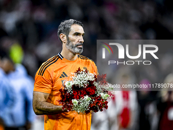 Real Madrid CF legend Fernando Sanz participates in the match between Ajax Legends and Real Madrid Legends at the Johan Cruijff ArenA for th...