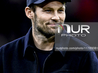 Daley Blind participates in the match between Ajax Legends and Real Madrid Legends at the Johan Cruijff ArenA for the Dutch Eredivisie seaso...