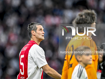 AFC Ajax Amsterdam legend player Cristian Chivu participates in the match between Ajax Legends and Real Madrid Legends at the Johan Cruijff...