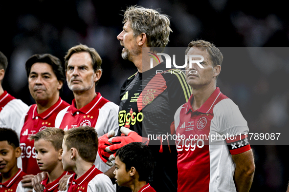 AFC Ajax Amsterdam legend Frank de Boer participates in the match between Ajax Legends and Real Madrid Legends at the Johan Cruijff ArenA fo...