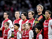 AFC Ajax Amsterdam legend goalkeeper Edwin van der Sar, AFC Ajax Amsterdam legend player Ronald de Boer, and AFC Ajax Amsterdam legend playe...