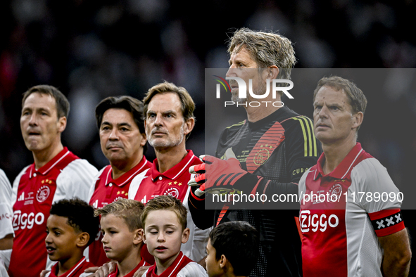 AFC Ajax Amsterdam legend player Frank de Boer, AFC Ajax Amsterdam legend goalkeeper Edwin van der Sar, AFC Ajax Amsterdam legend player Ron...