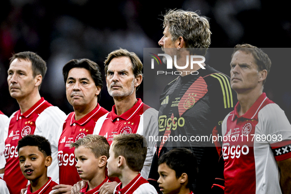 AFC Ajax Amsterdam legend Ronald de Boer participates in the match between Ajax Legends and Real Madrid Legends at the Johan Cruijff ArenA f...