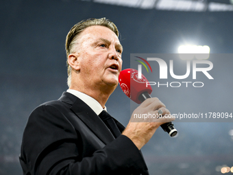 AFC Ajax Amsterdam legend trainer Louis van Gaal participates in the match between Ajax Legends and Real Madrid Legends at the Johan Cruijff...