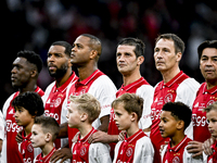 AFC Ajax Amsterdam legend players Michel Kreek, Cristian Chivu, Patrick Kluivert, and Ryan Babel participate in the match between Ajax Legen...