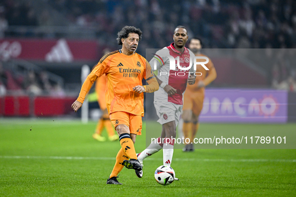 Real Madrid CF legend Ivan Campo participates in the match between Ajax Legends and Real Madrid Legends at the Johan Cruijff ArenA for the D...