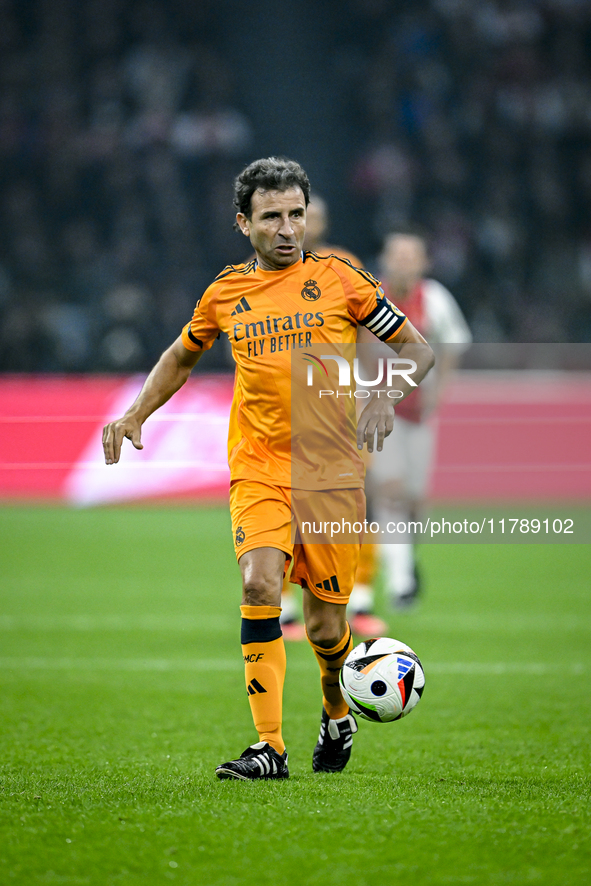 Real Madrid CF legend player Luis Milla participates in the match between Ajax Legends and Real Madrid Legends at the Johan Cruijff ArenA fo...