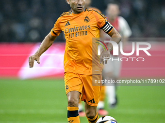 Real Madrid CF legend player Luis Milla participates in the match between Ajax Legends and Real Madrid Legends at the Johan Cruijff ArenA fo...