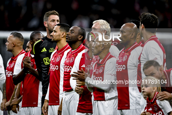 AFC Ajax Amsterdam legend goalkeeper Maarten Stekelenburg, AFC Ajax Amsterdam legend player Ricardo van Rhijn, AFC Ajax Amsterdam legend pla...