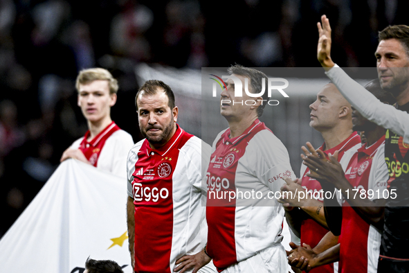 AFC Ajax Amsterdam legend players Shota Arveladze and Rafael van der Vaart participate in the match between Ajax Legends and Real Madrid Leg...