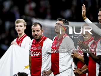 AFC Ajax Amsterdam legend players Shota Arveladze and Rafael van der Vaart participate in the match between Ajax Legends and Real Madrid Leg...