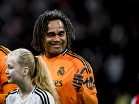 Real Madrid CF legend player Christian Karembeu participates in the match between Ajax Legends and Real Madrid Legends at the Johan Cruijff...