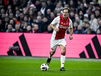 AFC Ajax Amsterdam legend Ronald de Boer participates in the match between Ajax Legends and Real Madrid Legends at the Johan Cruijff ArenA f...