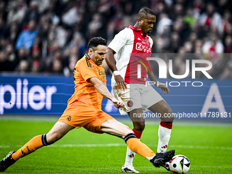 Real Madrid CF legend Antonio Nunez and AFC Ajax Amsterdam legend Patrick Kluivert participate in the match between Ajax Legends and Real Ma...