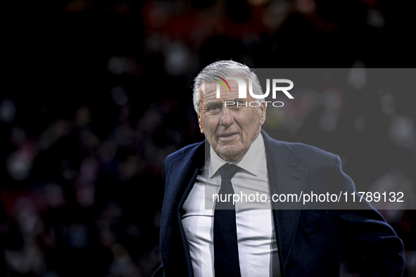 AFC Ajax Amsterdam legend and assistant trainer Sjaak Swart participates during the match between Ajax Legends and Real Madrid Legends at th...