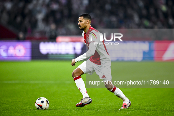 AFC Ajax Amsterdam legend Ricardo van Rhijn plays during the match between Ajax Legends and Real Madrid Legends at the Johan Cruijff ArenA f...