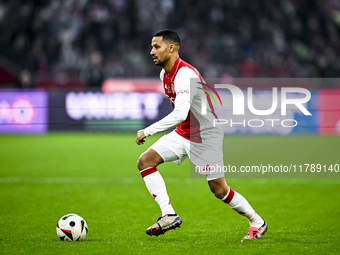 AFC Ajax Amsterdam legend Ricardo van Rhijn plays during the match between Ajax Legends and Real Madrid Legends at the Johan Cruijff ArenA f...