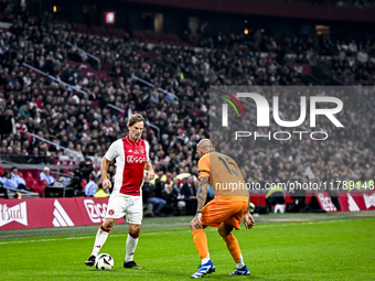 AFC Ajax Amsterdam legend Ronald de Boer participates in the match between Ajax Legends and Real Madrid Legends at the Johan Cruijff ArenA f...