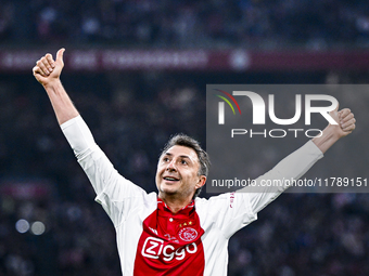 AFC Ajax Amsterdam legend Shota Arveladze participates in the match between Ajax Legends and Real Madrid Legends at the Johan Cruijff ArenA...