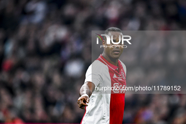 AFC Ajax Amsterdam legend Patrick Kluivert participates in the match between Ajax Legends and Real Madrid Legends at the Johan Cruijff ArenA...