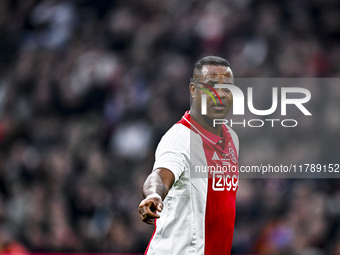 AFC Ajax Amsterdam legend Patrick Kluivert participates in the match between Ajax Legends and Real Madrid Legends at the Johan Cruijff ArenA...