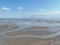 An aerial view of a salt field in Cangzhou, China, on November 18, 2024. (