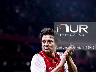 AFC Ajax Amsterdam legend Jari Litmanen plays during the match between Ajax Legends and Real Madrid Legends at the Johan Cruijff ArenA for t...