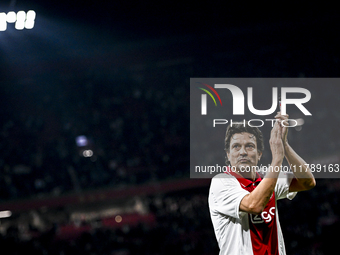 AFC Ajax Amsterdam legend Jari Litmanen plays during the match between Ajax Legends and Real Madrid Legends at the Johan Cruijff ArenA for t...