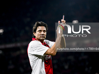 AFC Ajax Amsterdam legend Jari Litmanen plays during the match between Ajax Legends and Real Madrid Legends at the Johan Cruijff ArenA for t...