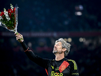 AFC Ajax Amsterdam legend goalkeeper Edwin van der Sar participates in the match between Ajax Legends and Real Madrid Legends at the Johan C...