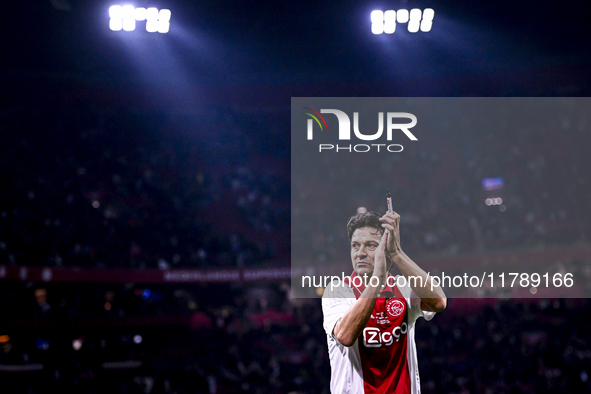 AFC Ajax Amsterdam legend Jari Litmanen plays during the match between Ajax Legends and Real Madrid Legends at the Johan Cruijff ArenA for t...