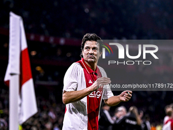 AFC Ajax Amsterdam legend Jari Litmanen plays during the match between Ajax Legends and Real Madrid Legends at the Johan Cruijff ArenA for t...