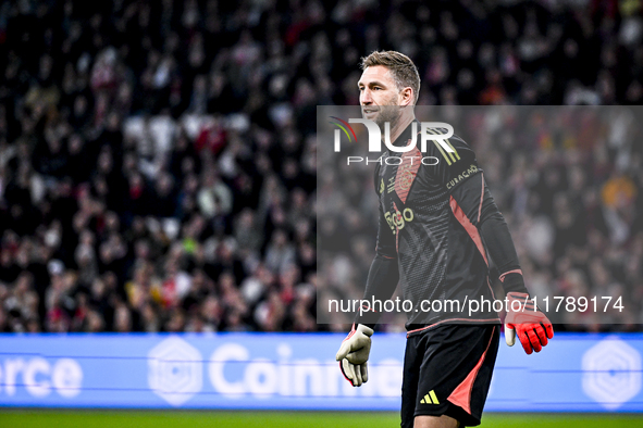 AFC Ajax Amsterdam legend goalkeeper Maarten Stekelenburg participates in the match between Ajax Legends and Real Madrid Legends at the Joha...