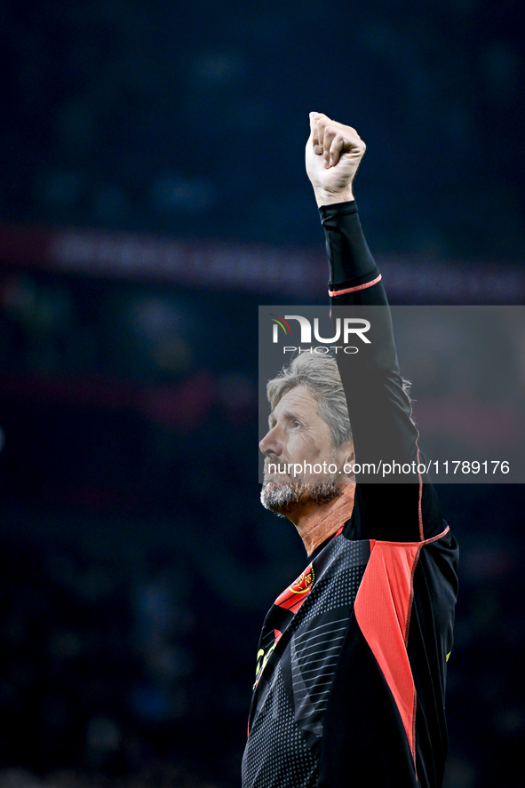 AFC Ajax Amsterdam legend goalkeeper Edwin van der Sar participates in the match between Ajax Legends and Real Madrid Legends at the Johan C...