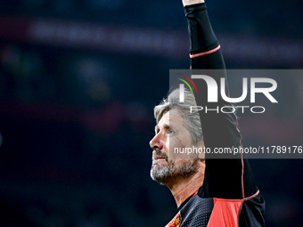 AFC Ajax Amsterdam legend goalkeeper Edwin van der Sar participates in the match between Ajax Legends and Real Madrid Legends at the Johan C...