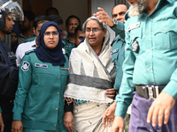 Police personnel escort detainee Dr. Dipu Moni, former Minister and a member of Bangladesh's ousted former Prime Minister Sheikh Hasina's Aw...