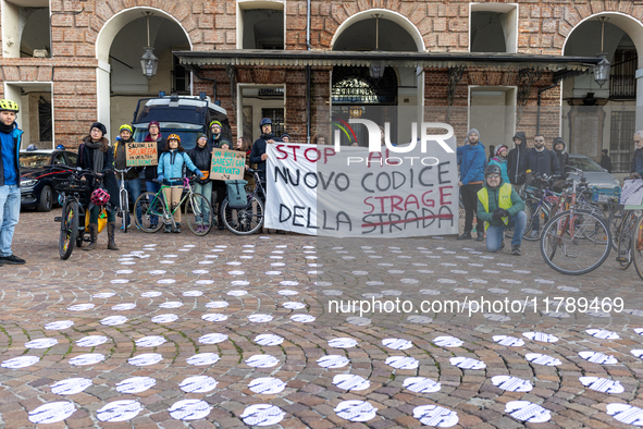 A protest against the reform of the Highway Code takes place in Torino, Italy, on November 18, 2024. The mobilization, which begins on the W...