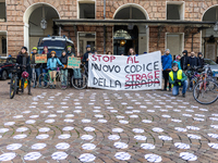 A protest against the reform of the Highway Code takes place in Torino, Italy, on November 18, 2024. The mobilization, which begins on the W...